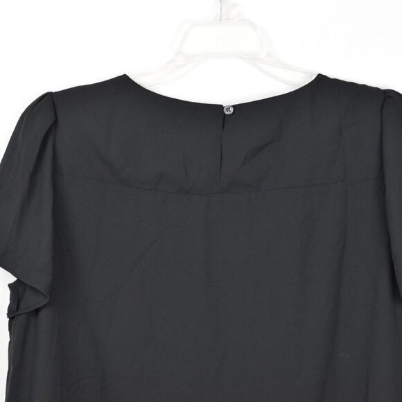 NWOT J.Crew black lined short sleeves top S - Picture 3 of 6
